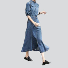 Mermaid hem women denim dress