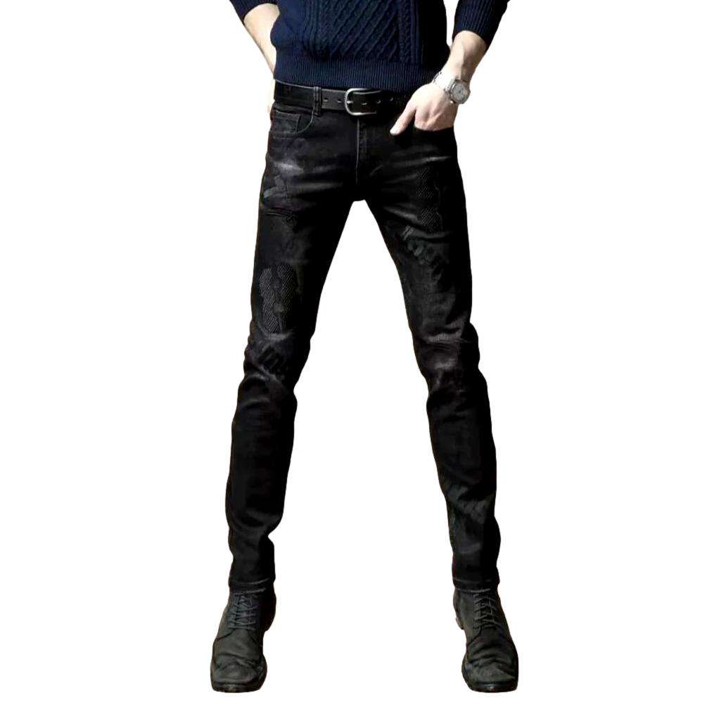 High-end print skinny men jeans