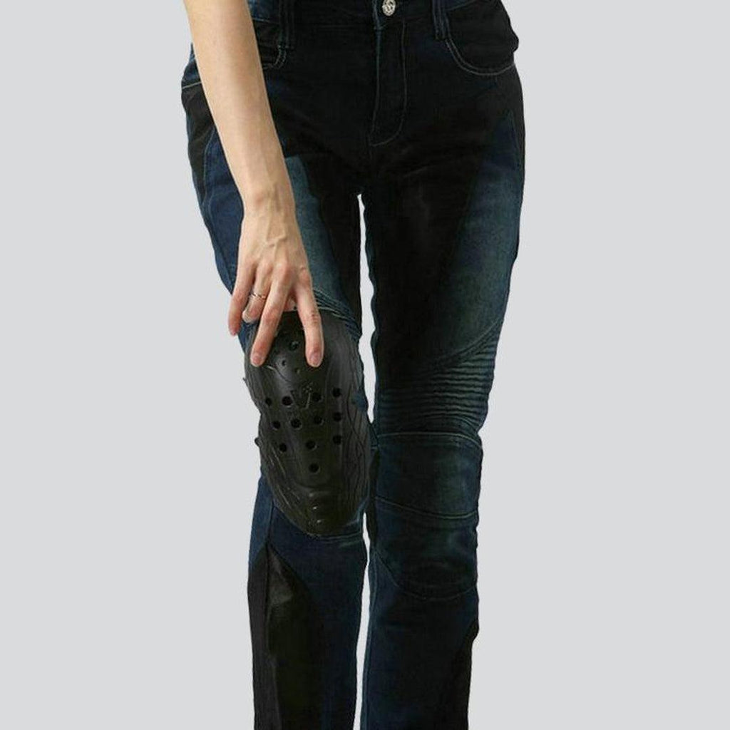 Summer breathable women biker jeans