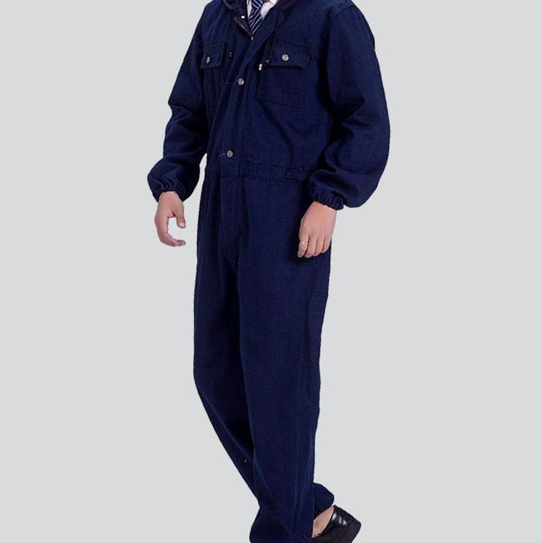 Workwear navy men denim overall