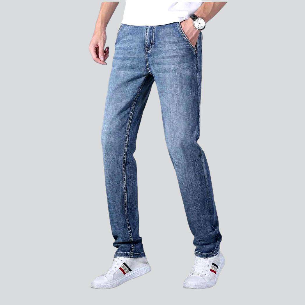 Mobile pocket slim men jeans