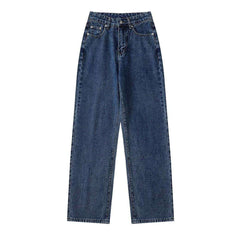 High-rise women baggy jeans