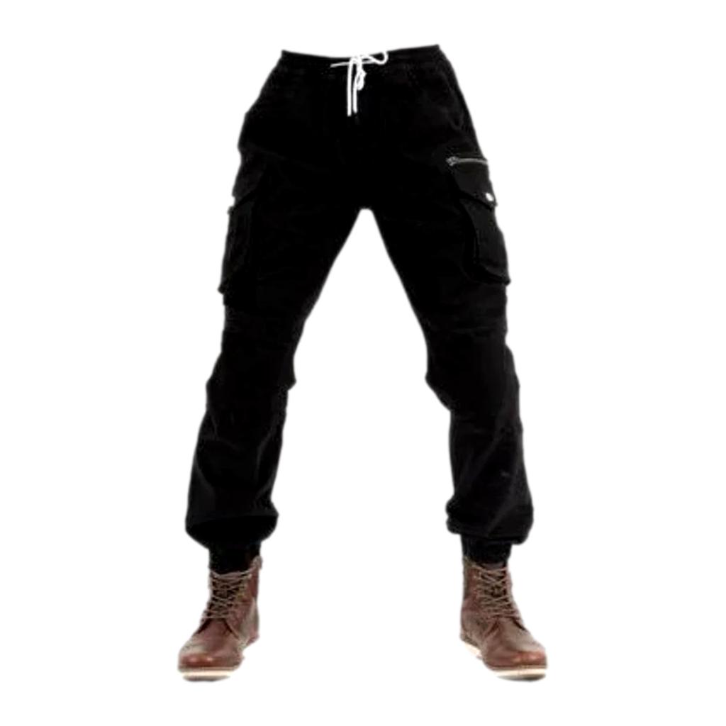 Cargo protective riding denim pants for men