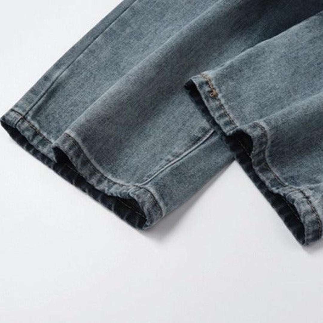 Cloud bleach baggy women jeans