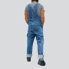 Unrubbed men denim dungaree