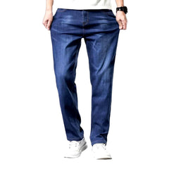 Thin straight-fit jeans for men