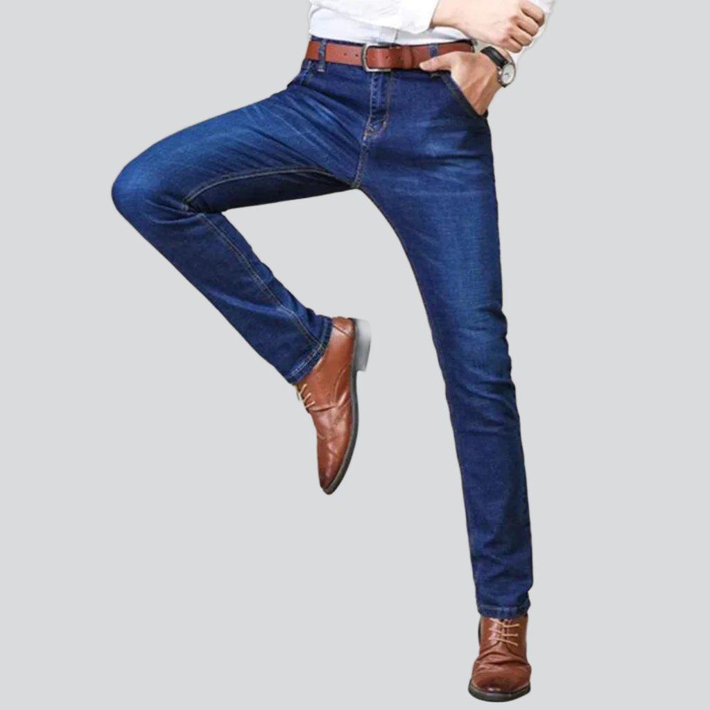 Slightly whiskered jeans for men