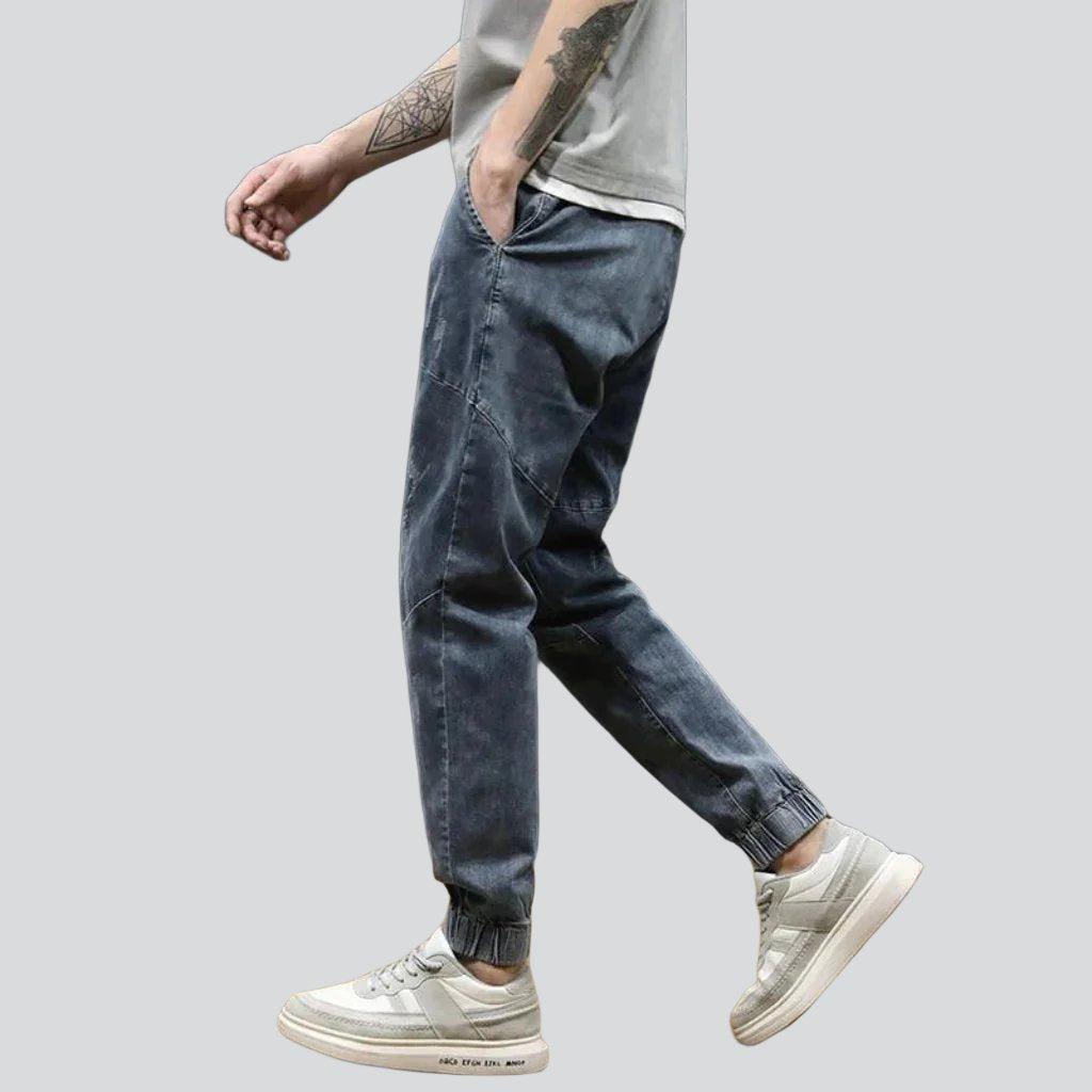 Urban denim joggers for men