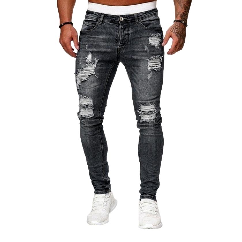 Skinny distressed jeans for men