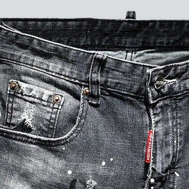 Zerrissene Jeans für Herren in Grau