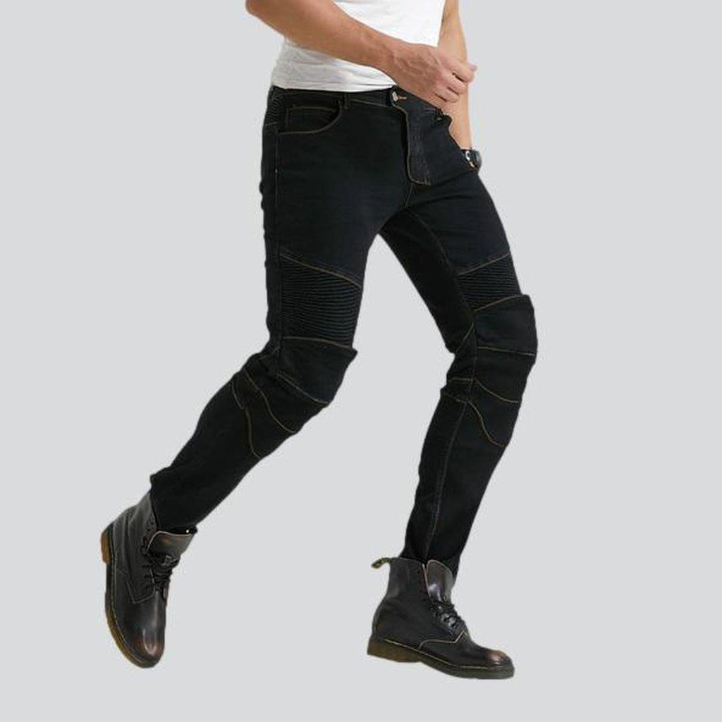 Waterproof men biker jeans