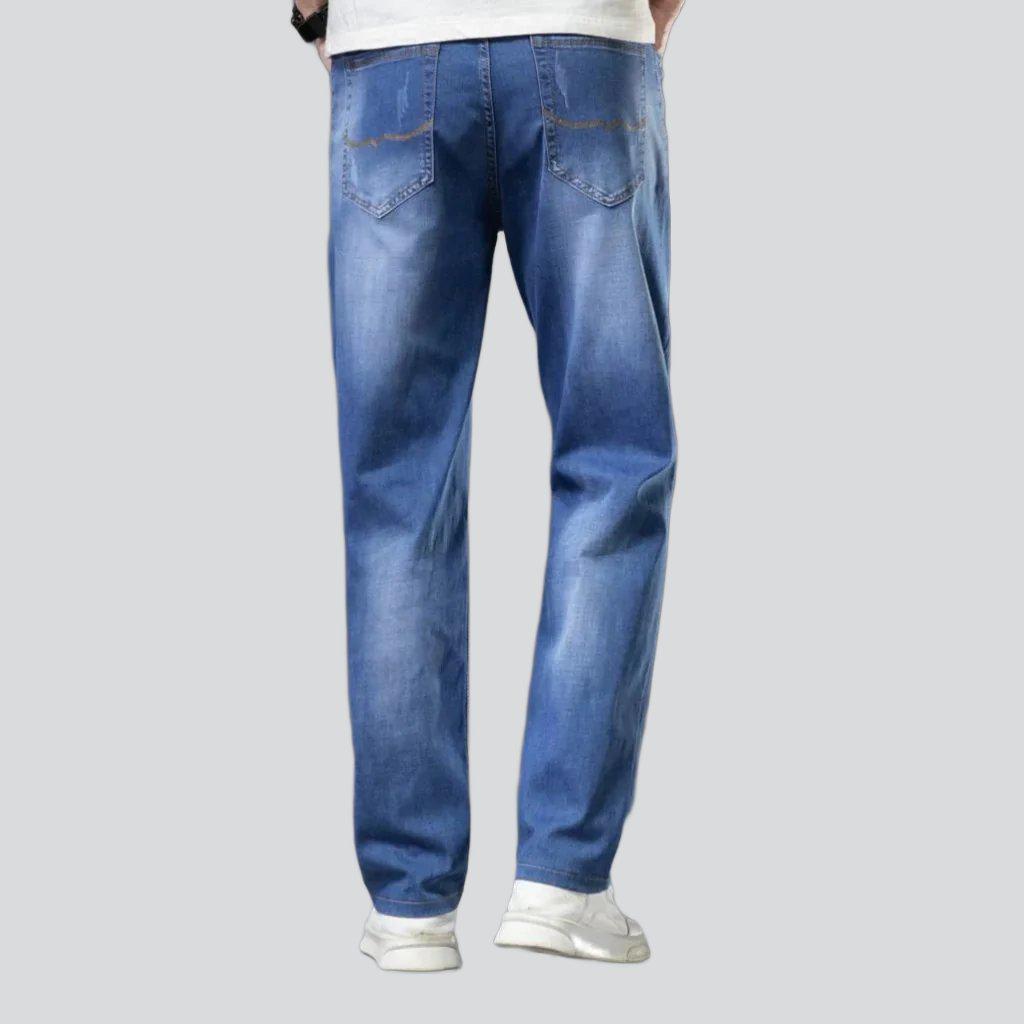 Thin straight-fit jeans for men