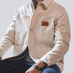 Chaqueta vaquera retro monocromática para hombre