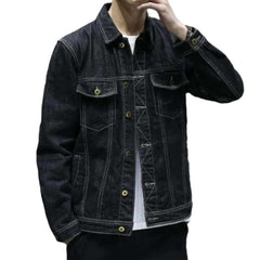 Black trucker men denim jacket