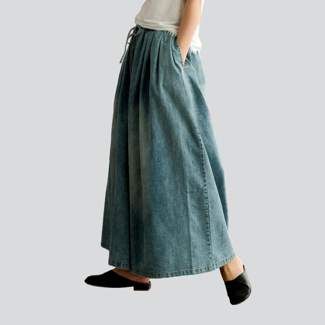 Stylish women culottes denim pants