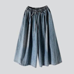 Stylish women culottes denim pants