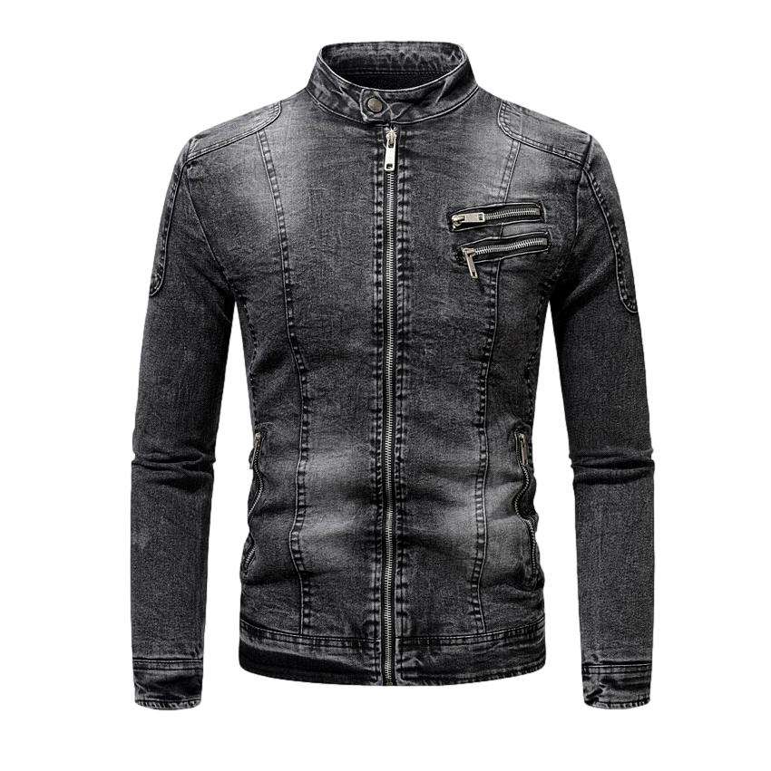 Motorcycle men denim jacket