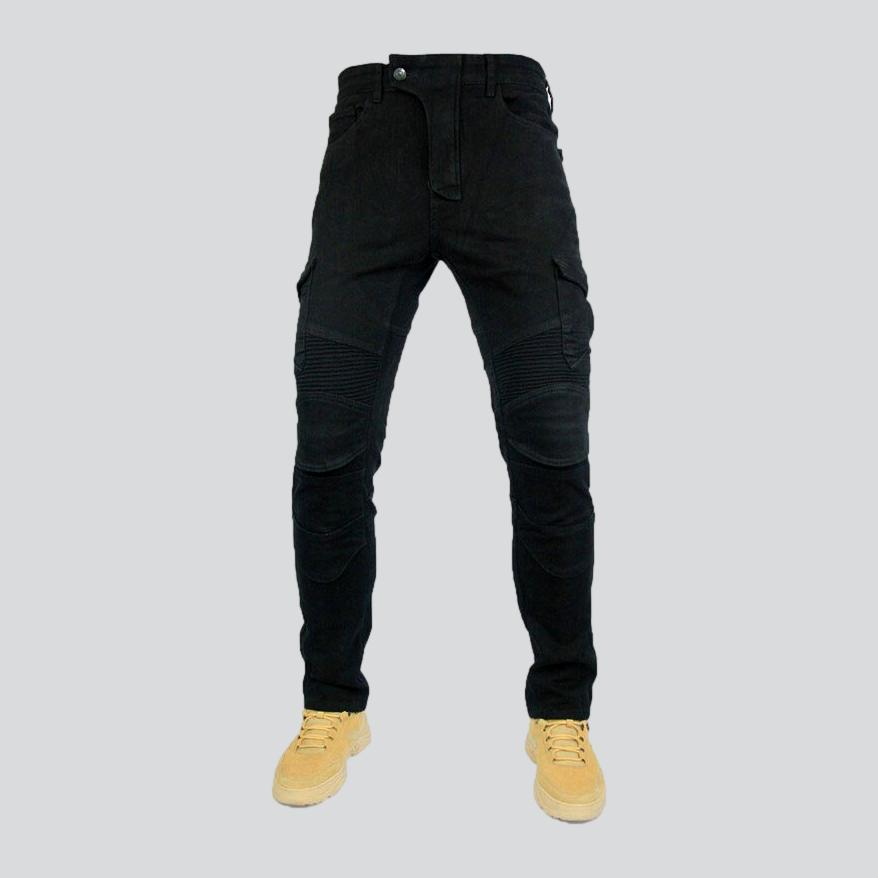 Cargo-Slim-Biker-Jeans