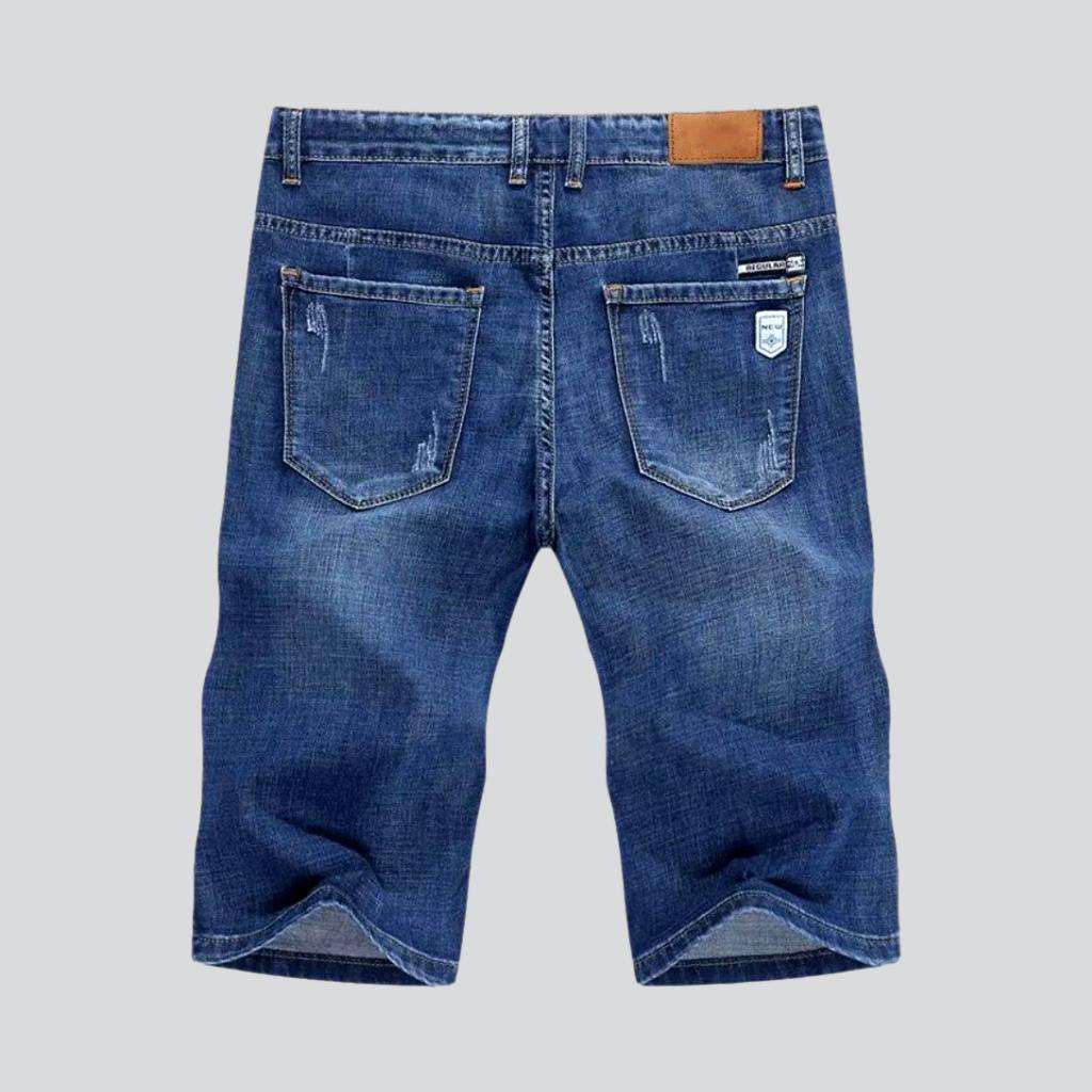 Casual slim men denim shorts