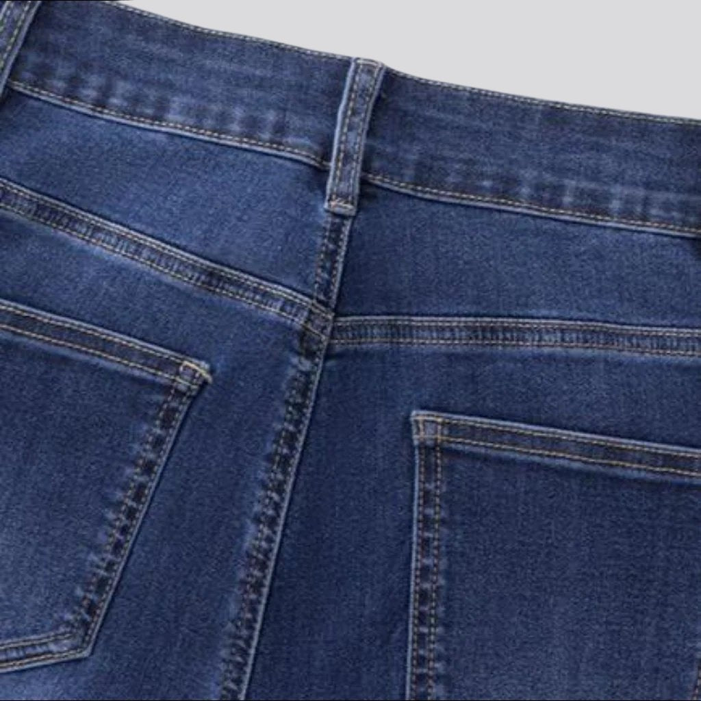 High-waist sanded jeans for women