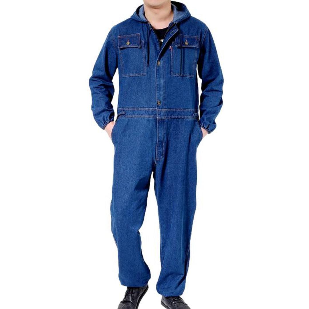 Workwear men blue jeans overall