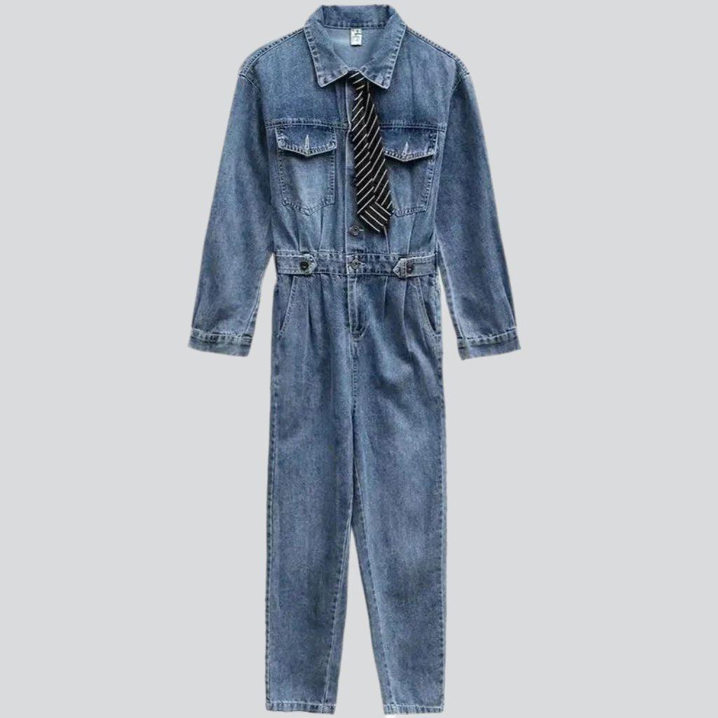 Vintage stylish women denim overall