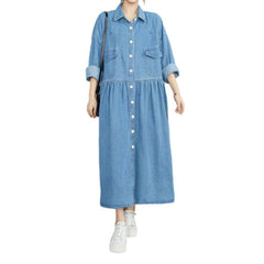 Oversized women denim dress