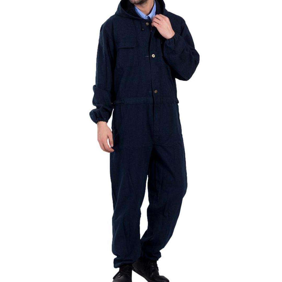 Navy workwear men denim overall