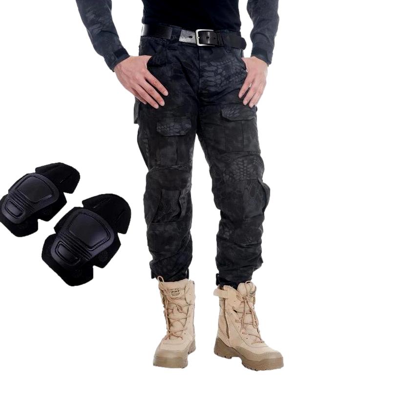 Pantalones vaqueros cargo biker para hombre