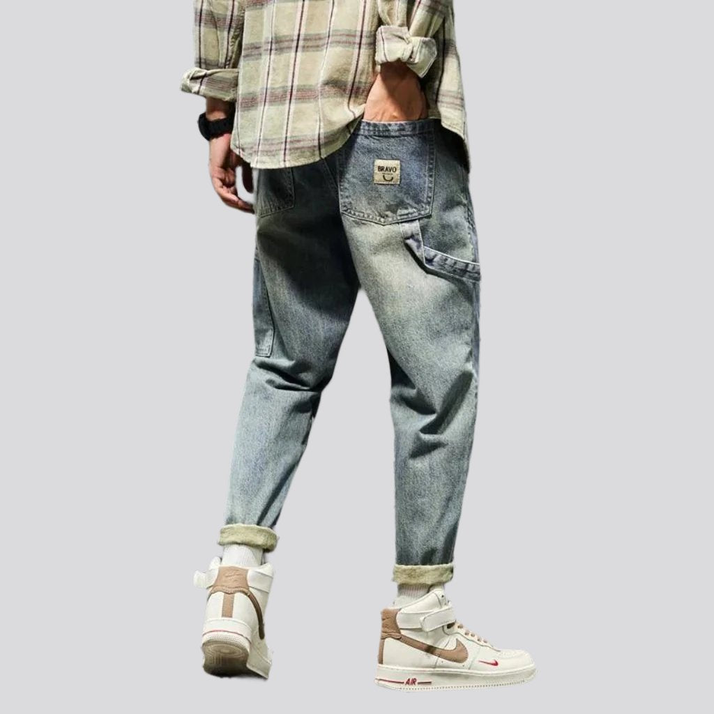 Loose carpenter jeans for men