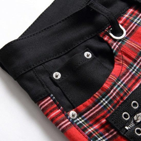 Vaqueros punk para hombre con cinturones