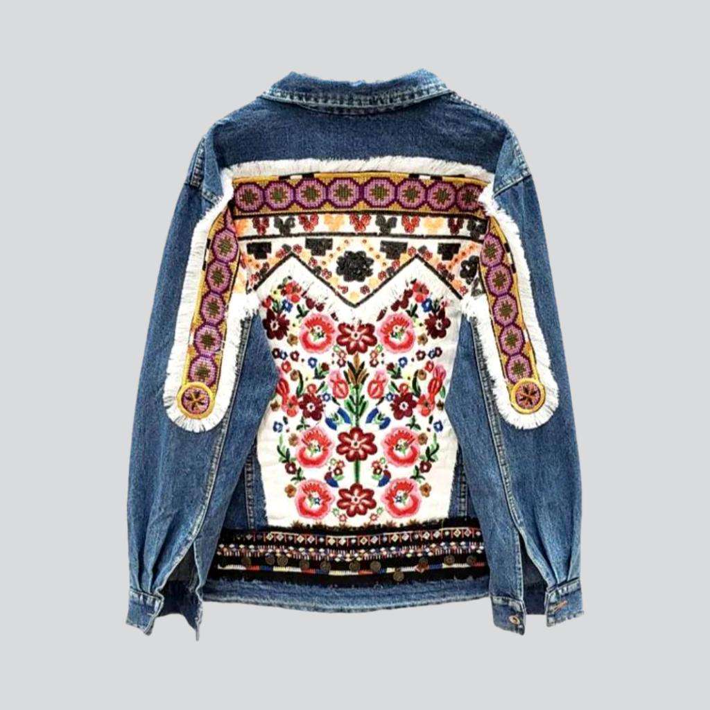 Gypsy lady patchwork denim jacket