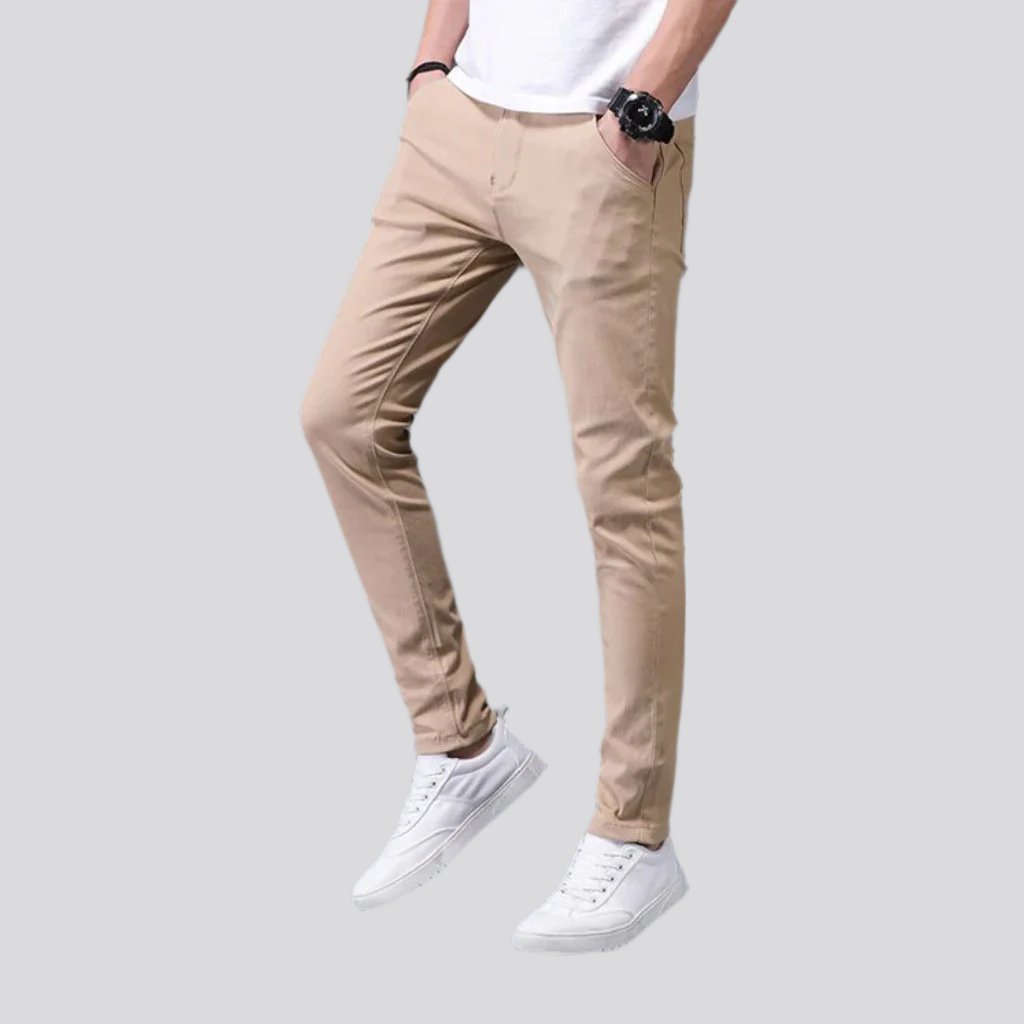 Slim men denim pants