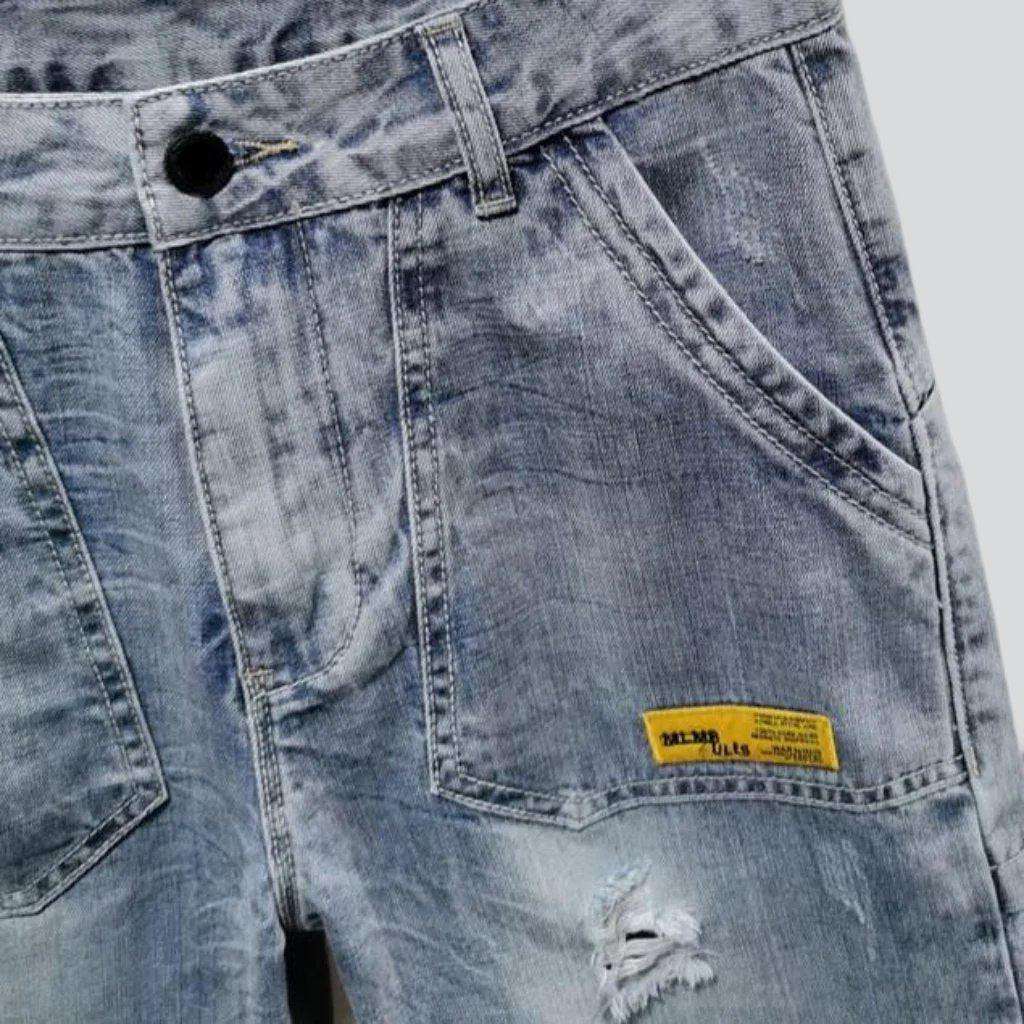 Lockere zerrissene Hip-Hop-Jeansshorts