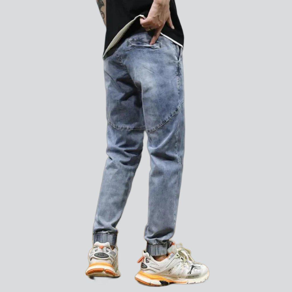 Urban denim joggers for men