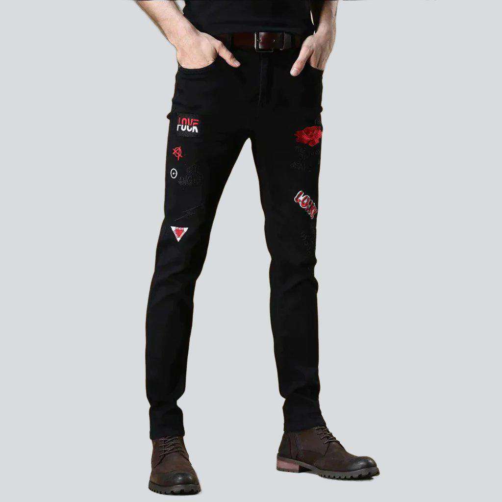 Fashion mid-waisted men jeans