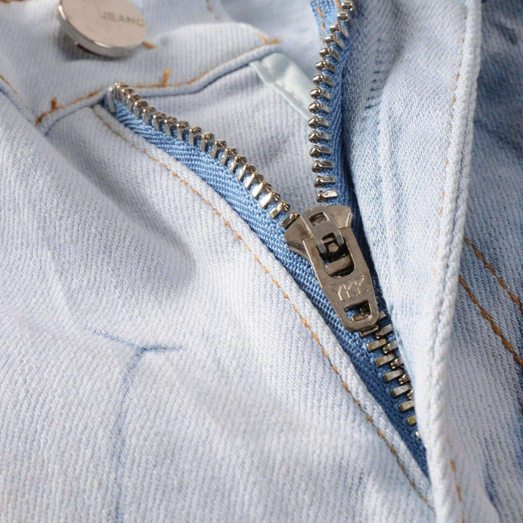 Blaue Jeans mit Palmenbemalung für Herren