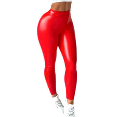 Latex wax women denim pants