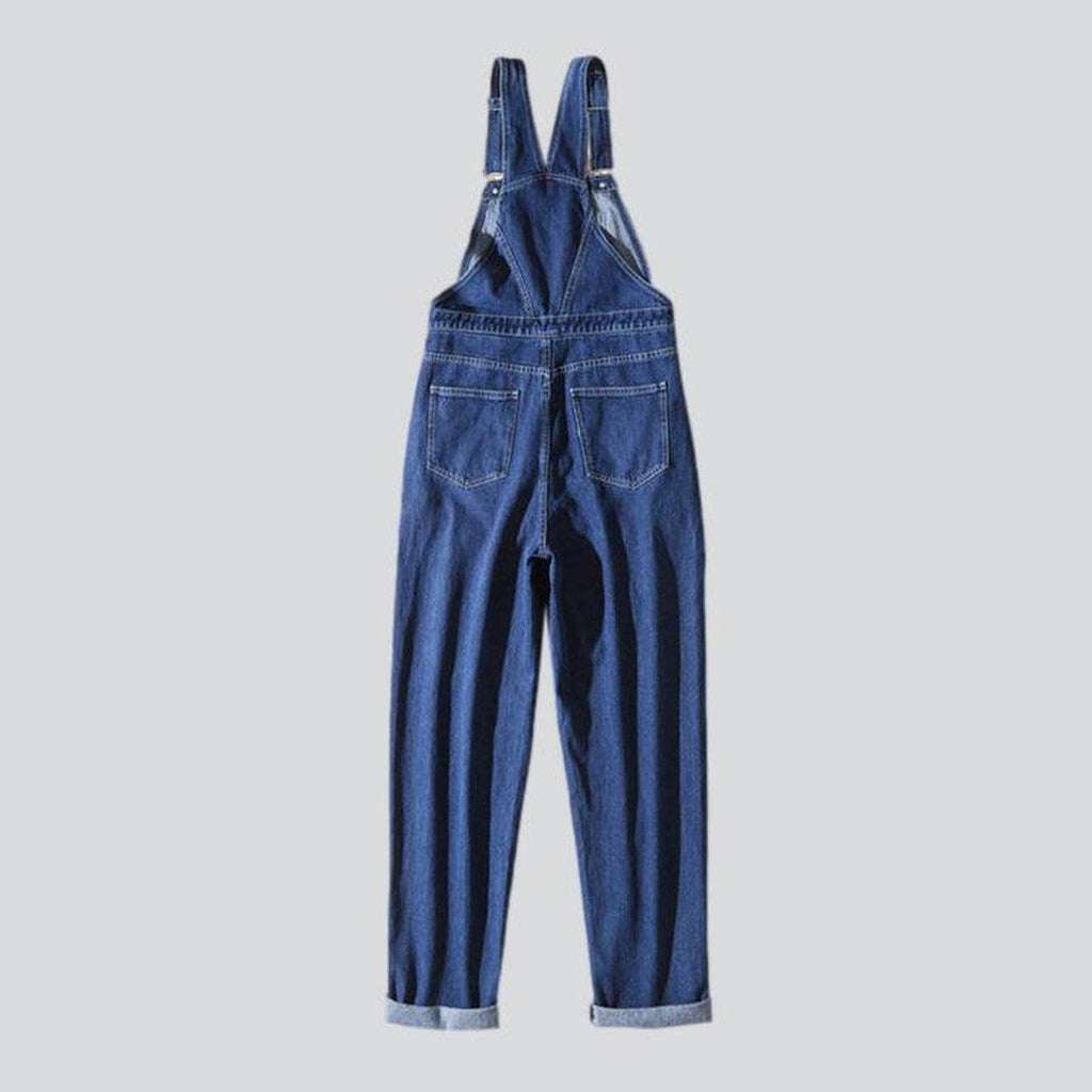 Men jeans bib overall