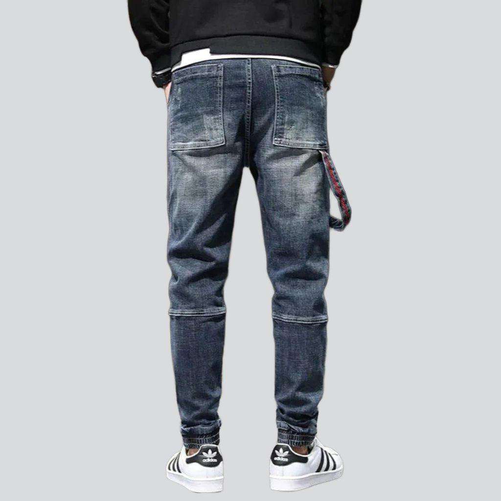 Denim joggers with hammer loop