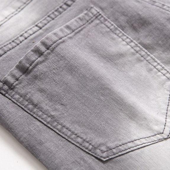 Slightly printed grey men jeans