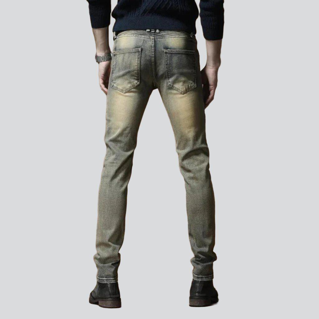 Vintage stylish men biker jeans