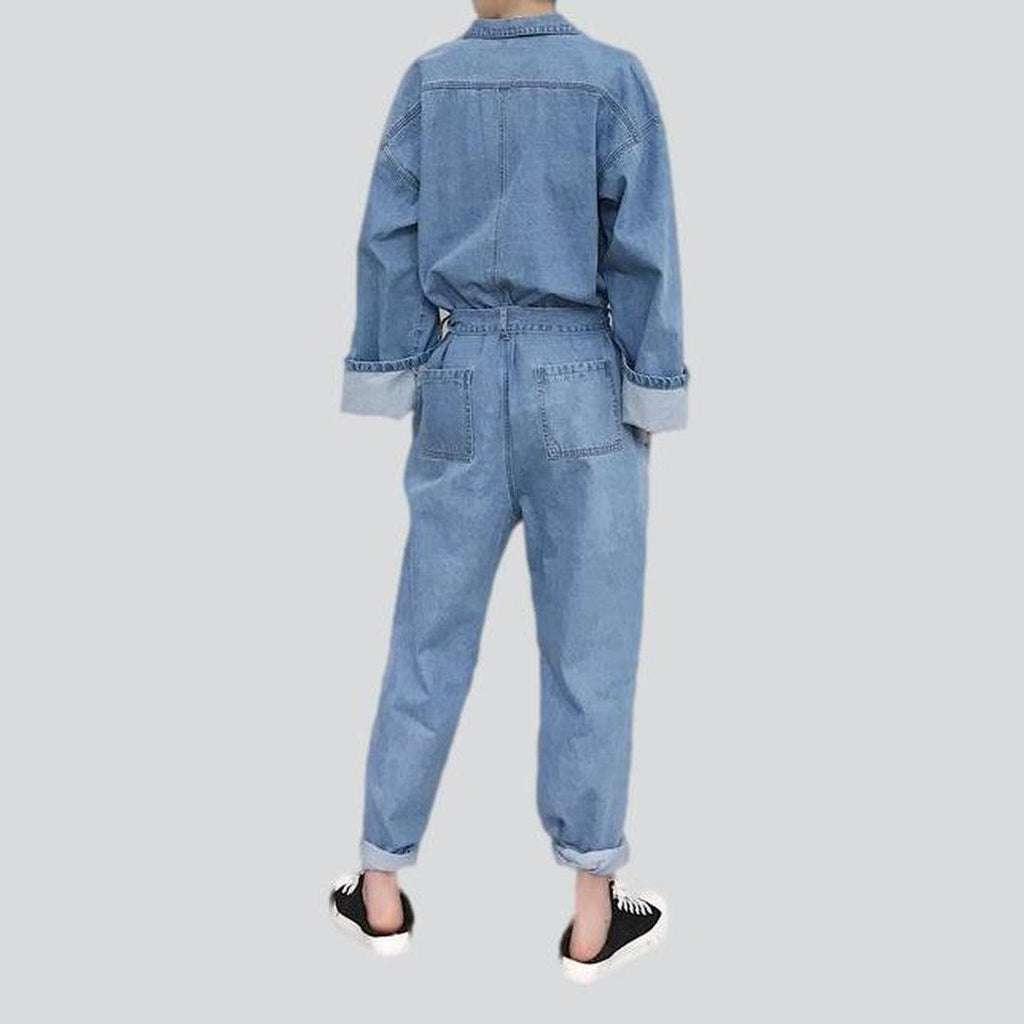 Loose denim overall for men