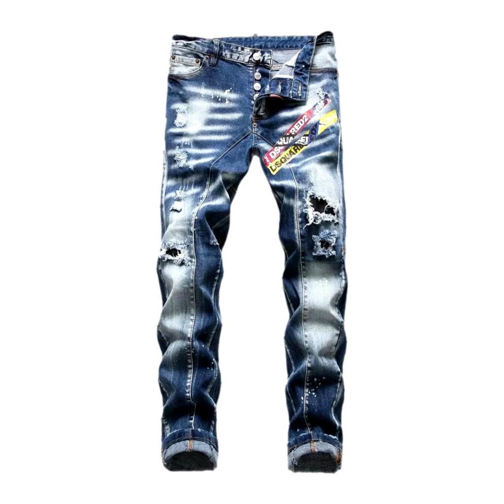 Bemalte Herren Skinny Jeans