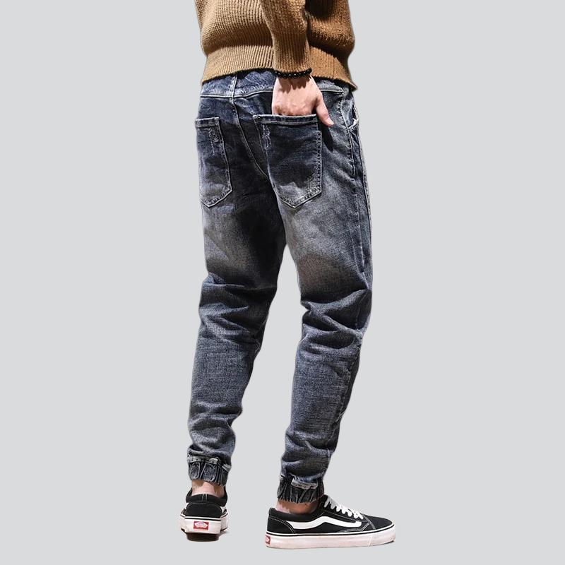 Vintage blue men denim joggers