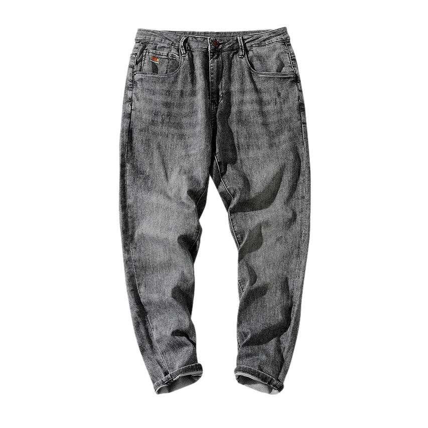 Baggy grey men denim pants