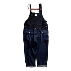 Color block men denim dungaree