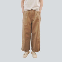 High-quality sand color jeans