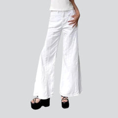 High-waist monochrome jeans for ladies