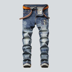 Inscription print jeans for men